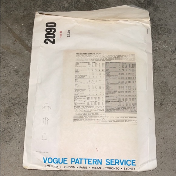 Little Vogue Girls sewing pattern - Picture 2 of 2